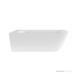 Victoria & Albert Lussari 1700mm Stone Corner Left Back to Wall Bath, Matt White LUSM-N-LH-SM-NO