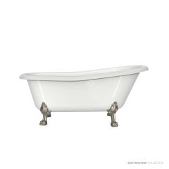 Victoria & Albert Roxburgh 1704mm Stone Bath with Lion’s Paw Feet, Brushed Nickel ROX-N-SW-NO+FT-ROX-BN