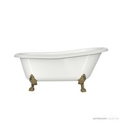Victoria & Albert Roxburgh 1704mm Stone Bath with Lion’s Paw Feet, Polished Brass ROX-N-SW-NO+FT-ROX-PB
