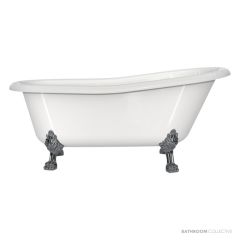 Victoria & Albert Roxburgh 1704mm Stone Bath with Lion’s Paw Feet, Polished Chrome ROX-N-SW-NO+FT-ROX-PC