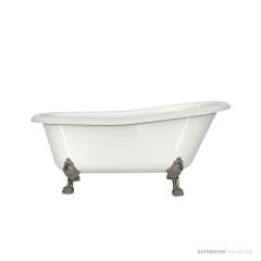 Victoria & Albert Roxburgh 1704mm Stone Bath with Lion’s Paw Feet, Polished Nickel ROX-N-SW-NO+FT-ROX-PN