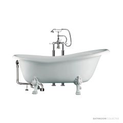 Victoria & Albert Roxburgh 1704mm Stone Bath with Lion’s Paw Feet, Gloss White ROX-N-SW-NO+FT-ROX-SW