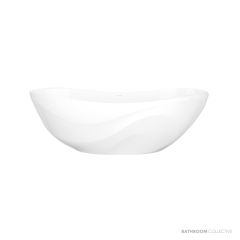 Victoria & Albert Seros 1800mm Stone Freestanding Bath, Gloss White SE2-N-SW-NO
