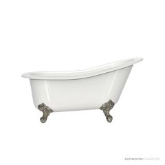 Victoria & Albert Shropshire 1537mm Stone Bath with Ball + Claw Feet, Polished Nickel Metal SHR-N-SW-NO+FT-SHR-PN