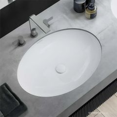 Victoria & Albert Kaali 65 Stone Undermount Basin 641 x 466 x 132mm, Gloss White UB-KAA-65-IO