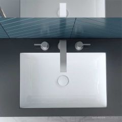 Victoria & Albert Kaldera 56 Stone Undermount Basin 560 x 358 x 139mm, Gloss White UB-KAL-56-IO