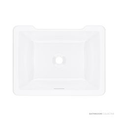 Victoria & Albert Laceno 52 Stone Undermount Basin 518 x 392 x 170mm, Gloss White UB-LAC-52-IO
