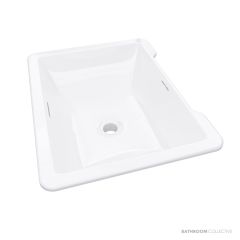 Victoria & Albert Laceno 57 Stone Undermount Basin 570 x 398 x 170mm, Gloss White UB-LAC-57-IO
