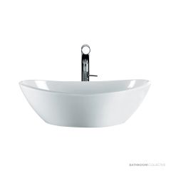 Victoria & Albert Amalfi 55 Stone Basin 550 x 340 x 168mm, Matt White VB-AML55M-SM-NO