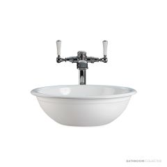 Victoria & Albert Drayton 40 Stone Basin 400 x 400 x 123mm, Gloss White VB-DRA-40-NO