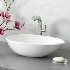 Victoria & Albert Napoli 57 Stone Basin 570 x 345 x 156mm, Gloss White VB-NAP-57-NO
