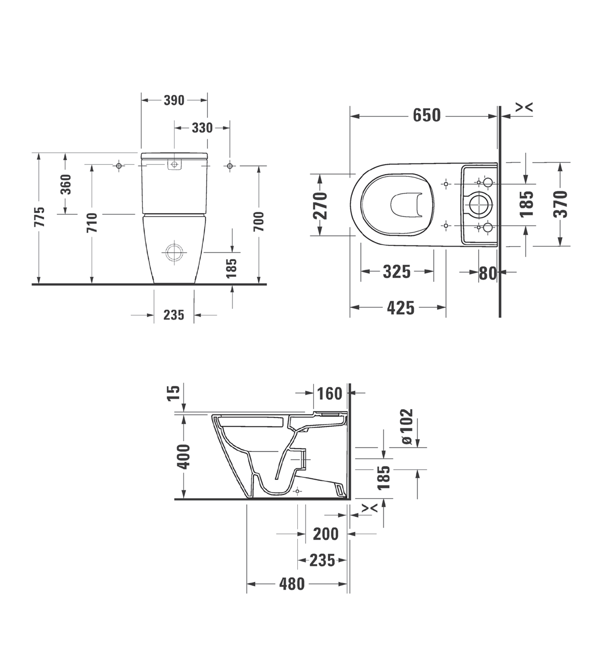 Duravit D-Neo Back to Wall Toilet Suite