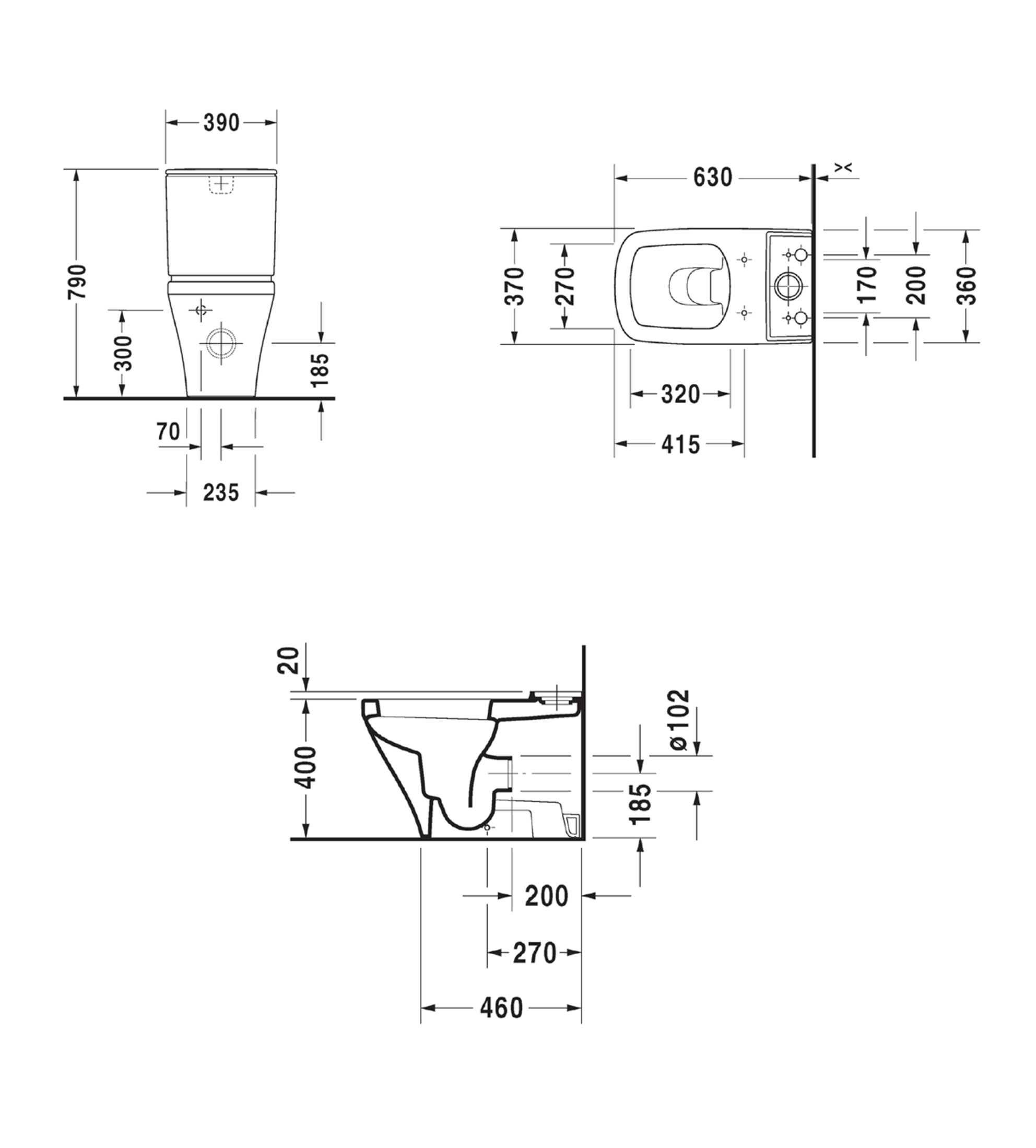 Duravit DuraStyle Back to Wall Toilet Suite