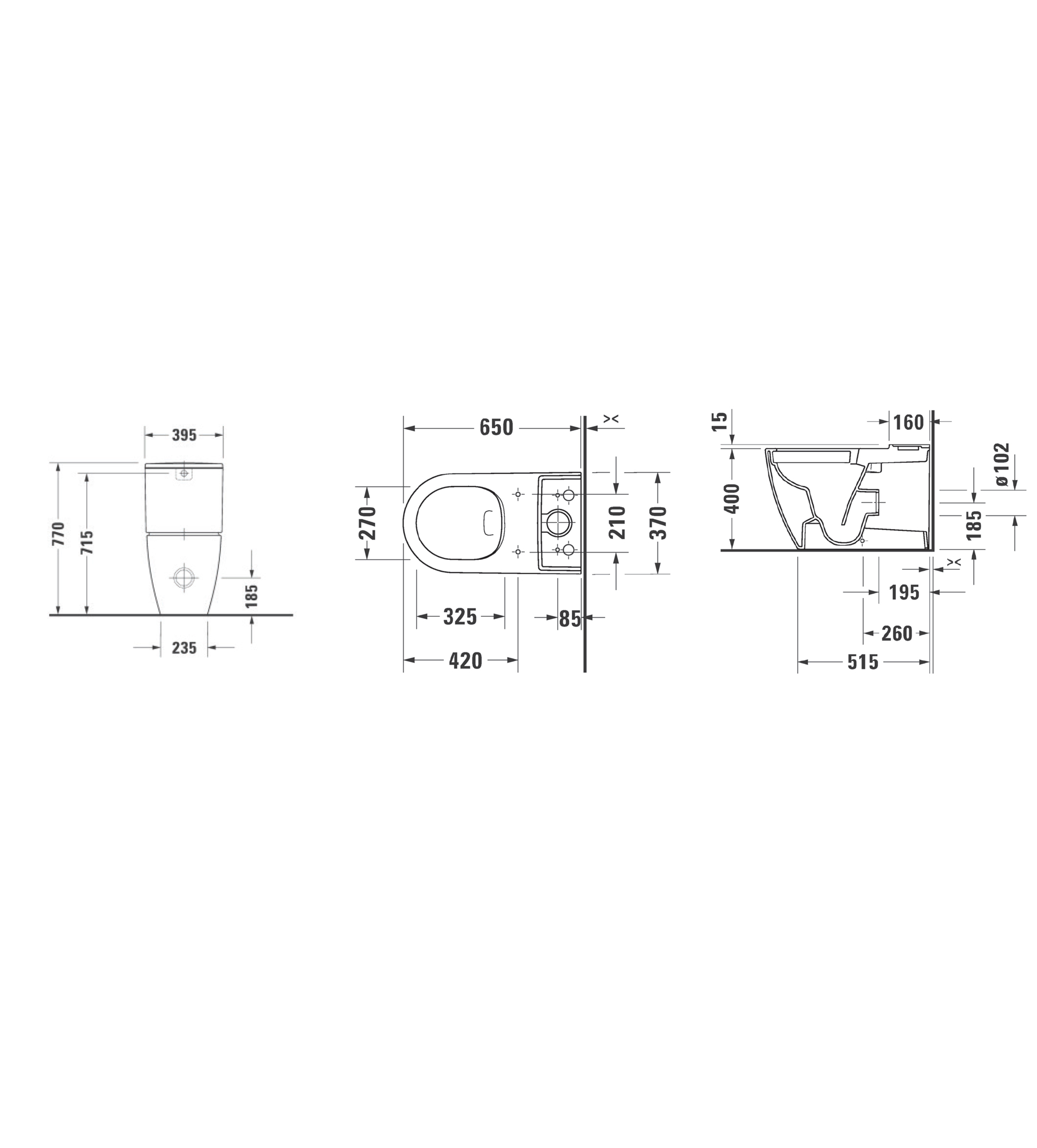 Duravit Soleil by Starck Back to Wall Toilet Suite