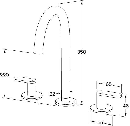 Sussex Duet Basin Sink High Set