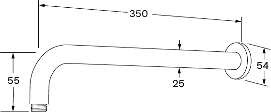Sussex Duet Horizontal Shower Arm