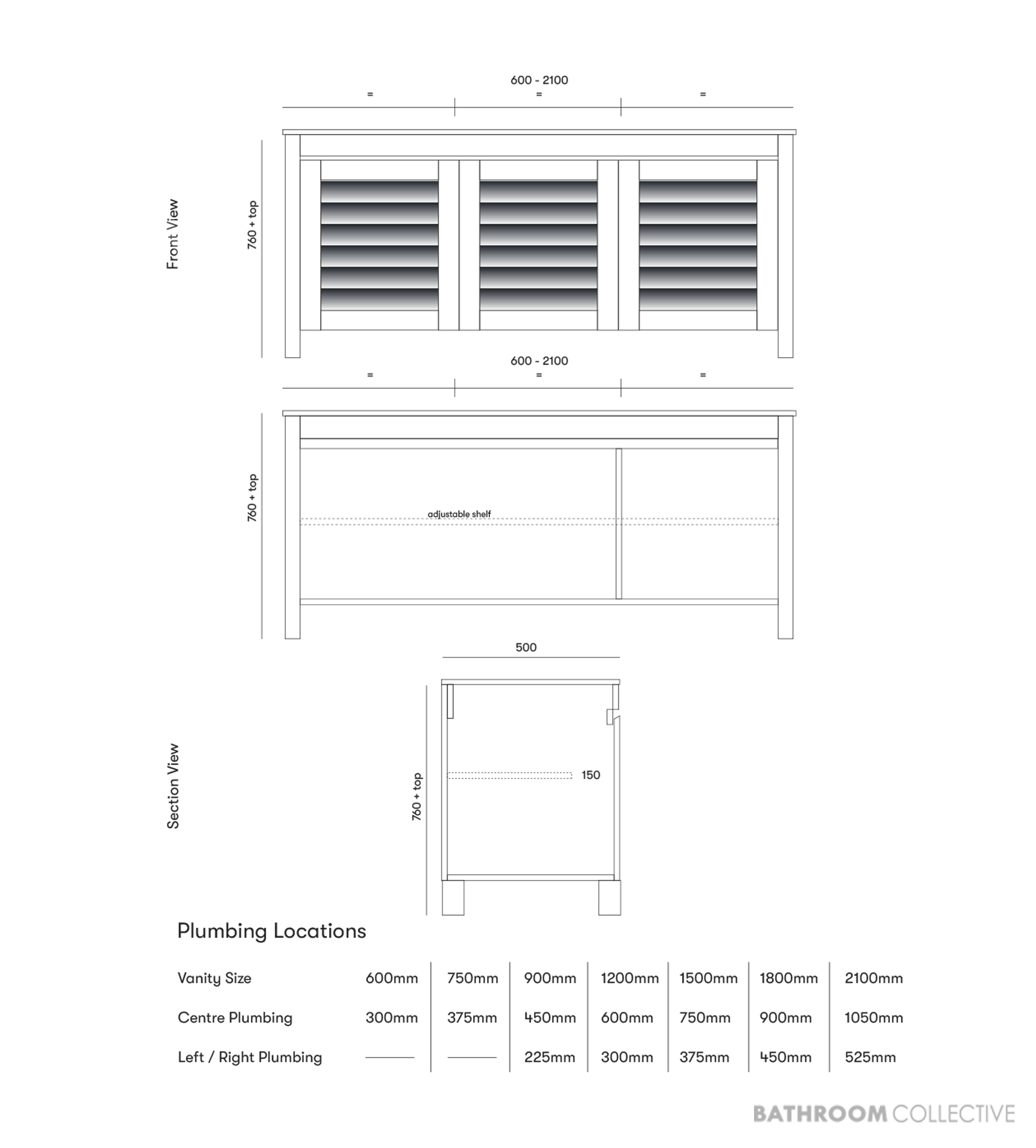 Loughlin Frenchy Two Door Freestanding Timber Vanity on Legs