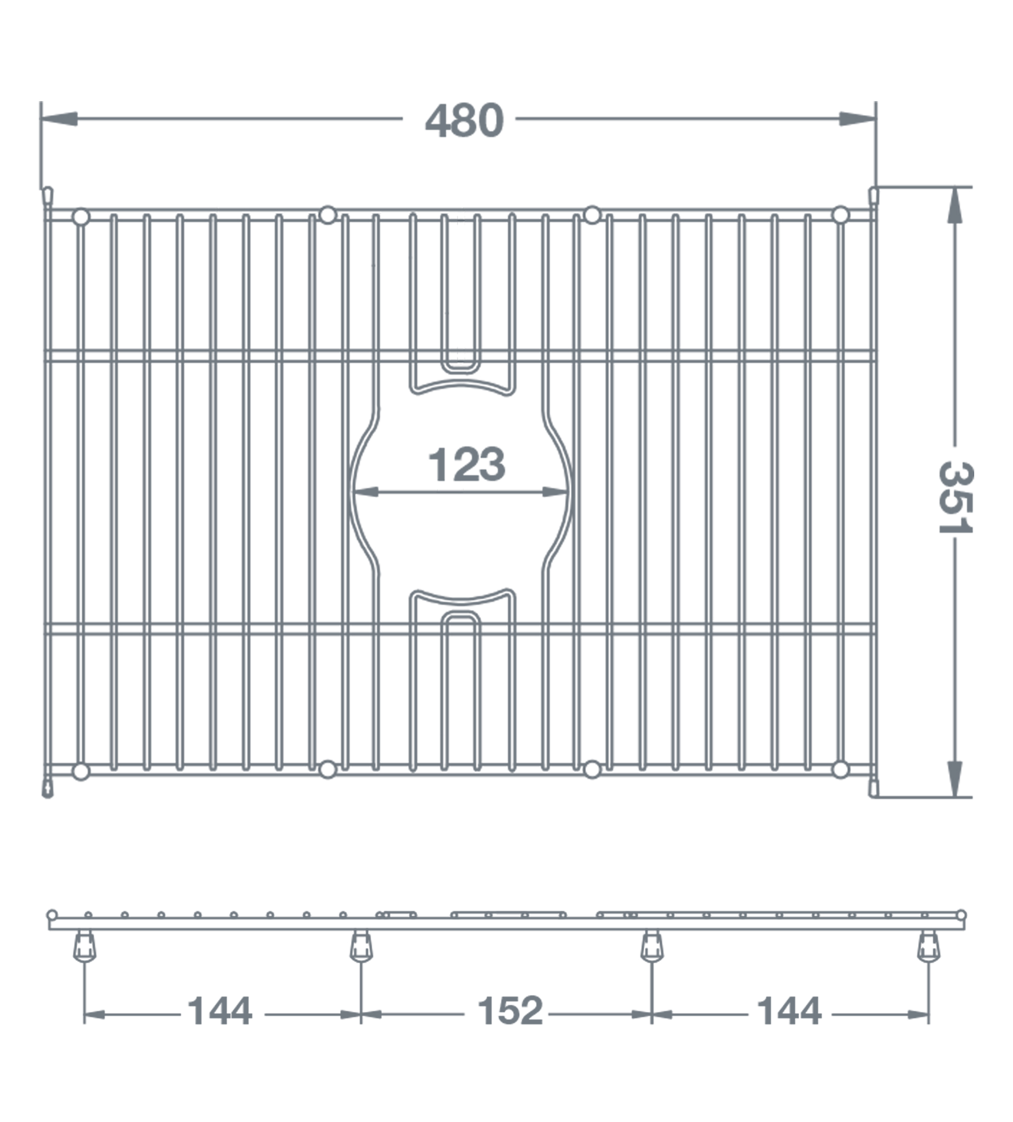 Shaws of Darwen Butler Sink Grid Type 3 (Suits: Bowland 600, Inset 600, Butler 600, Shaker Single 600)