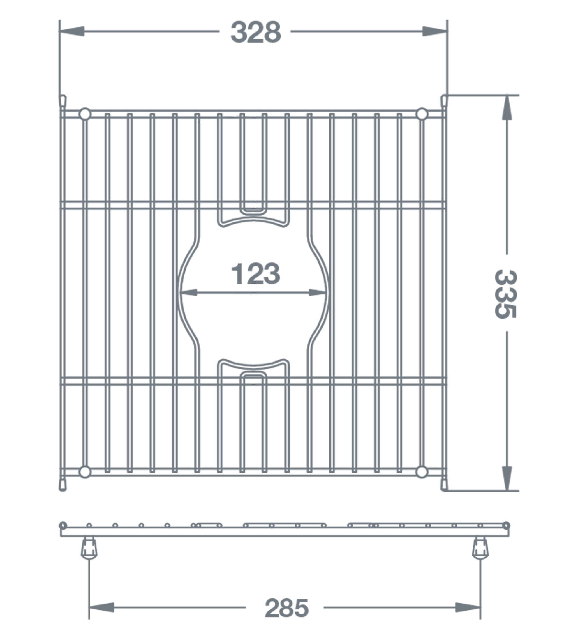 Shaws of Darwen Butler Sink Grid Type 4 (Suits: Shaker Double 800, Shaker Double 900, Shaker Double 1000, Double Bowl 800, Double Bowl 1000, Ribchester 800, Ribchester 1000, Square Inset)