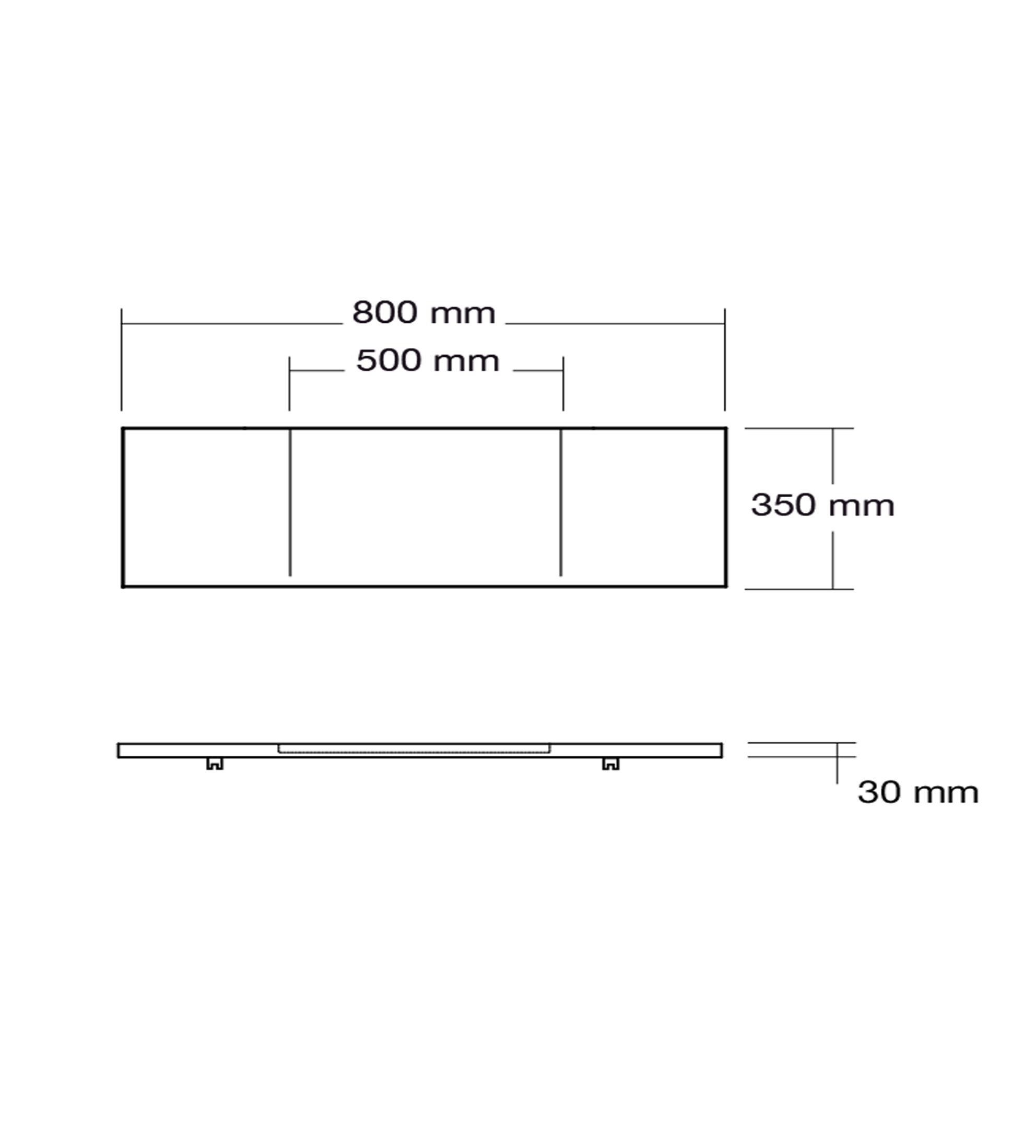 Omvivo Geo 800mm Single Washplane, Matt White