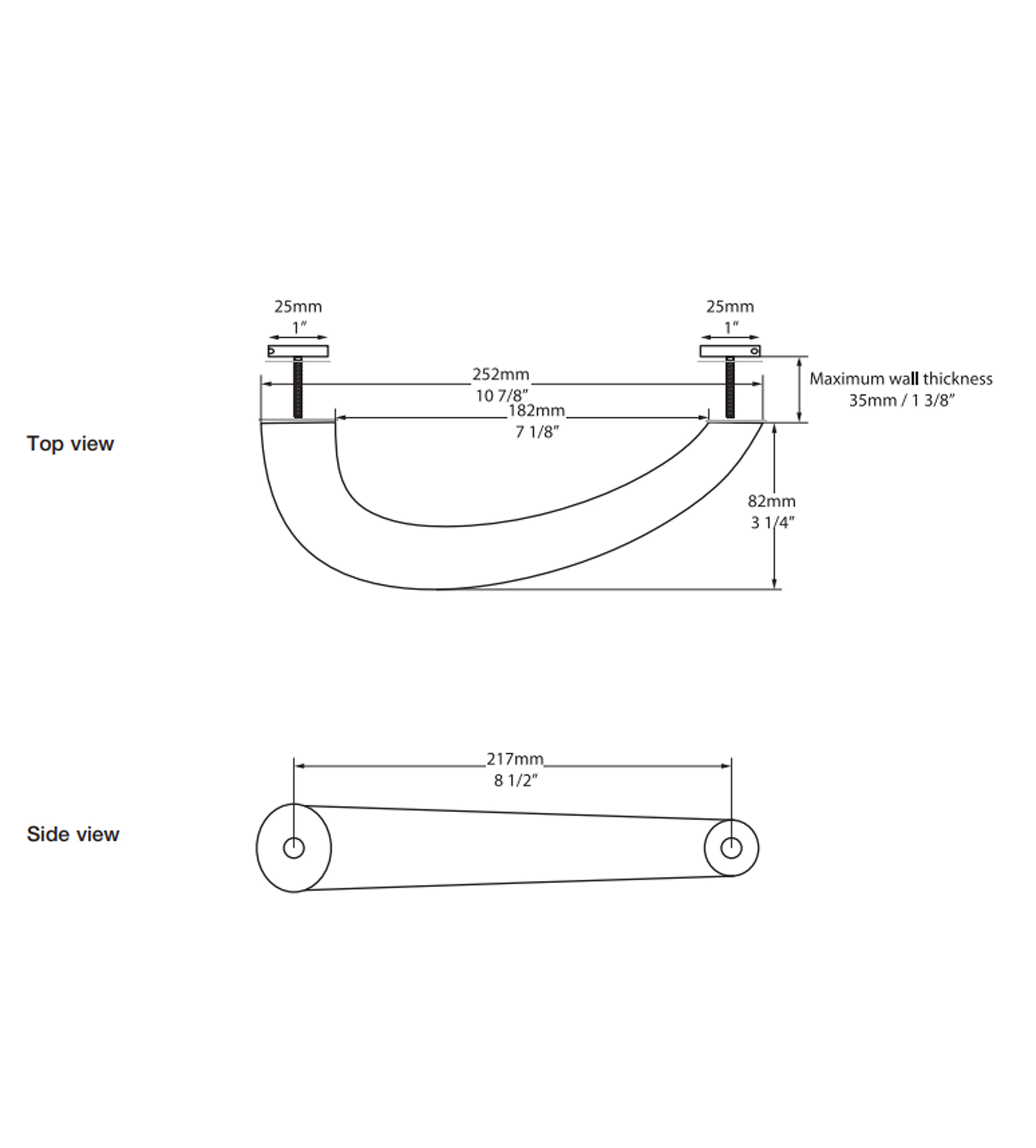 Victoria & Albert Bath Handle Kit, Chrome