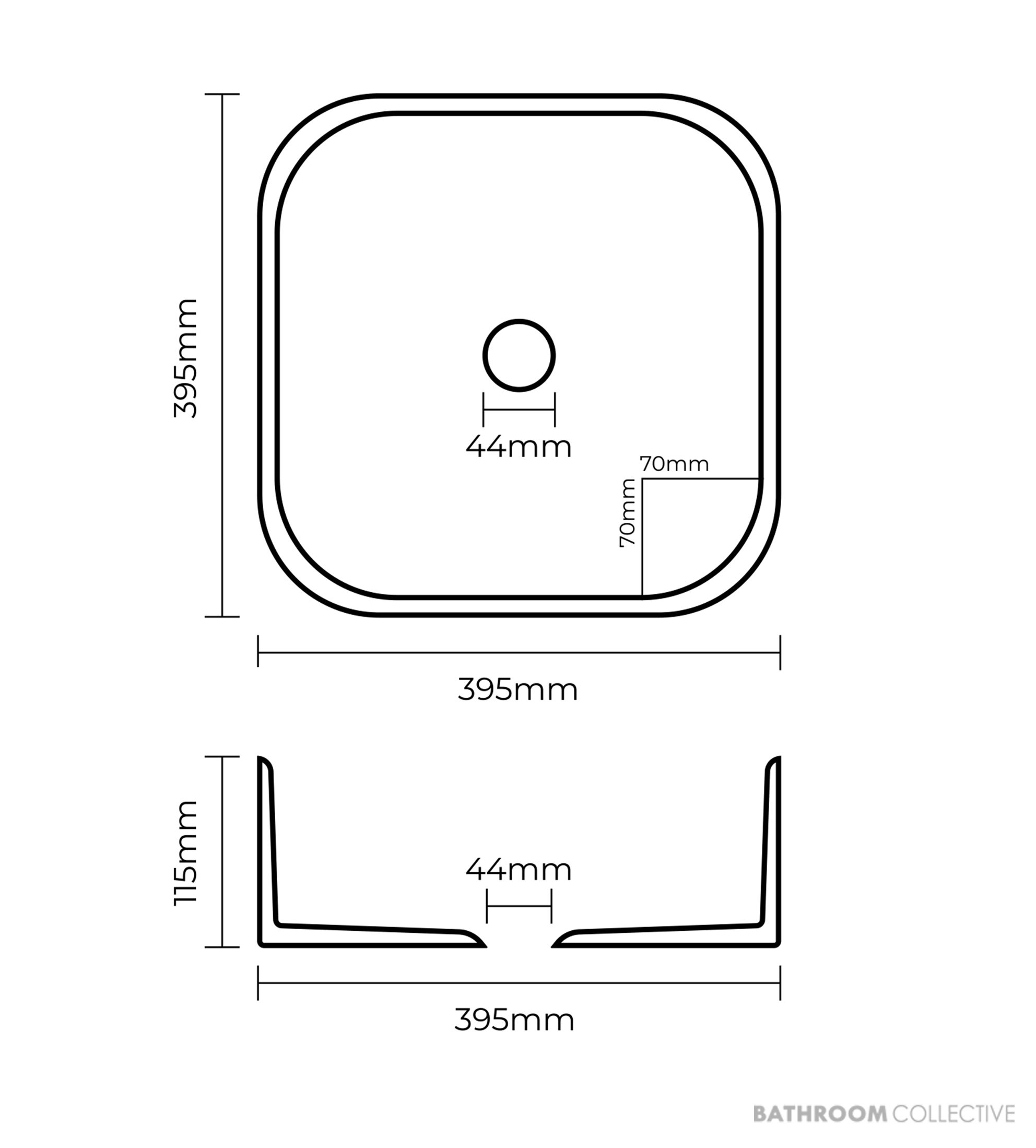 Basin Lab Liquid 395mm Plaza Basin