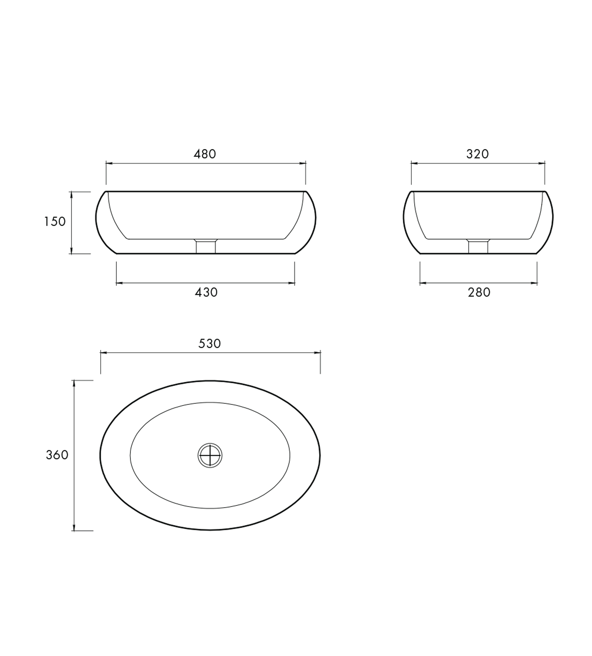 Apaiser Lotus 530mm Stone Basin