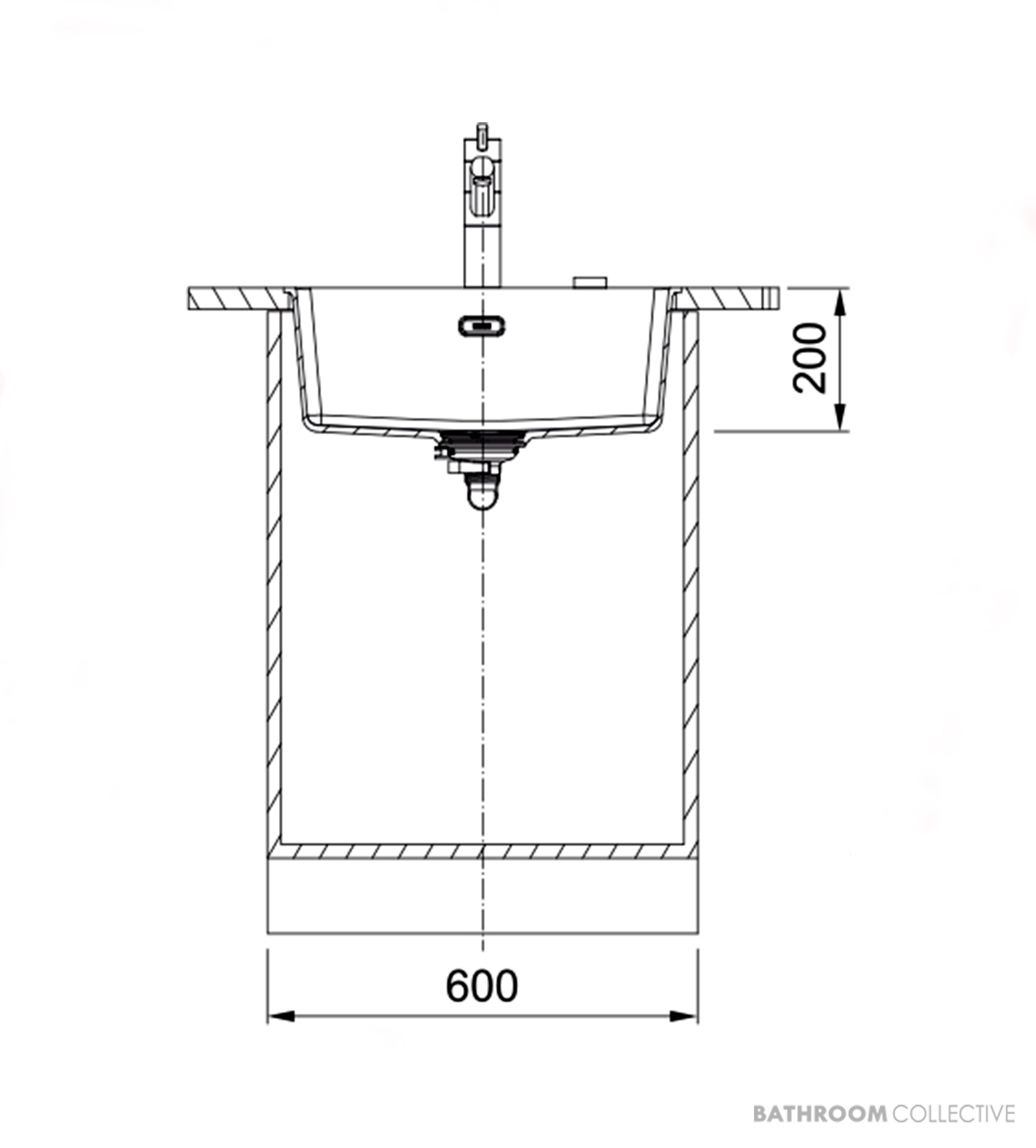 Franke Maris Undermount Single Bowl Sink 553mm, Onyx MRG110-52ON-B