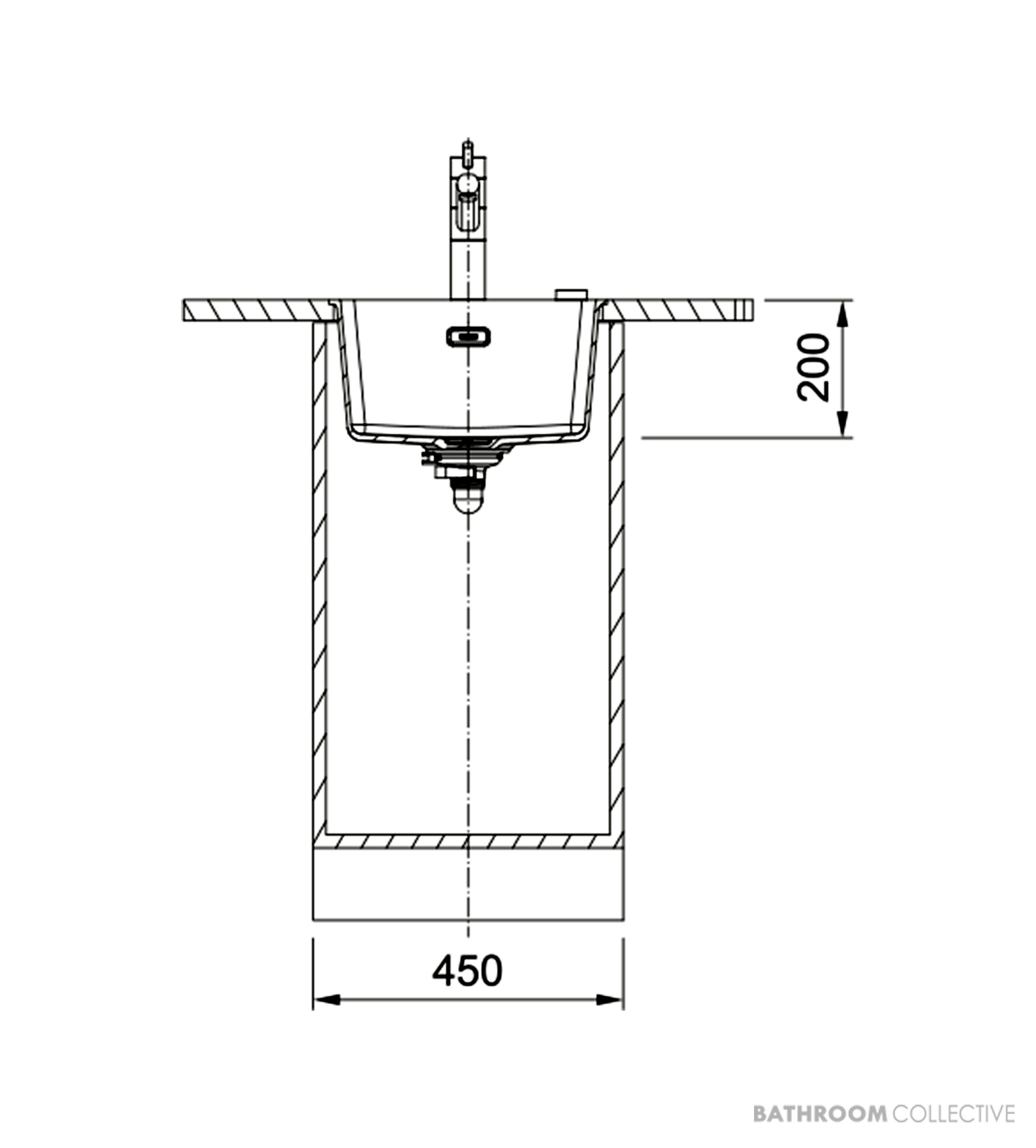 Franke Maris Flushmount Single Bowl Sink 403mm, Stone Grey MRG210-37SG-B