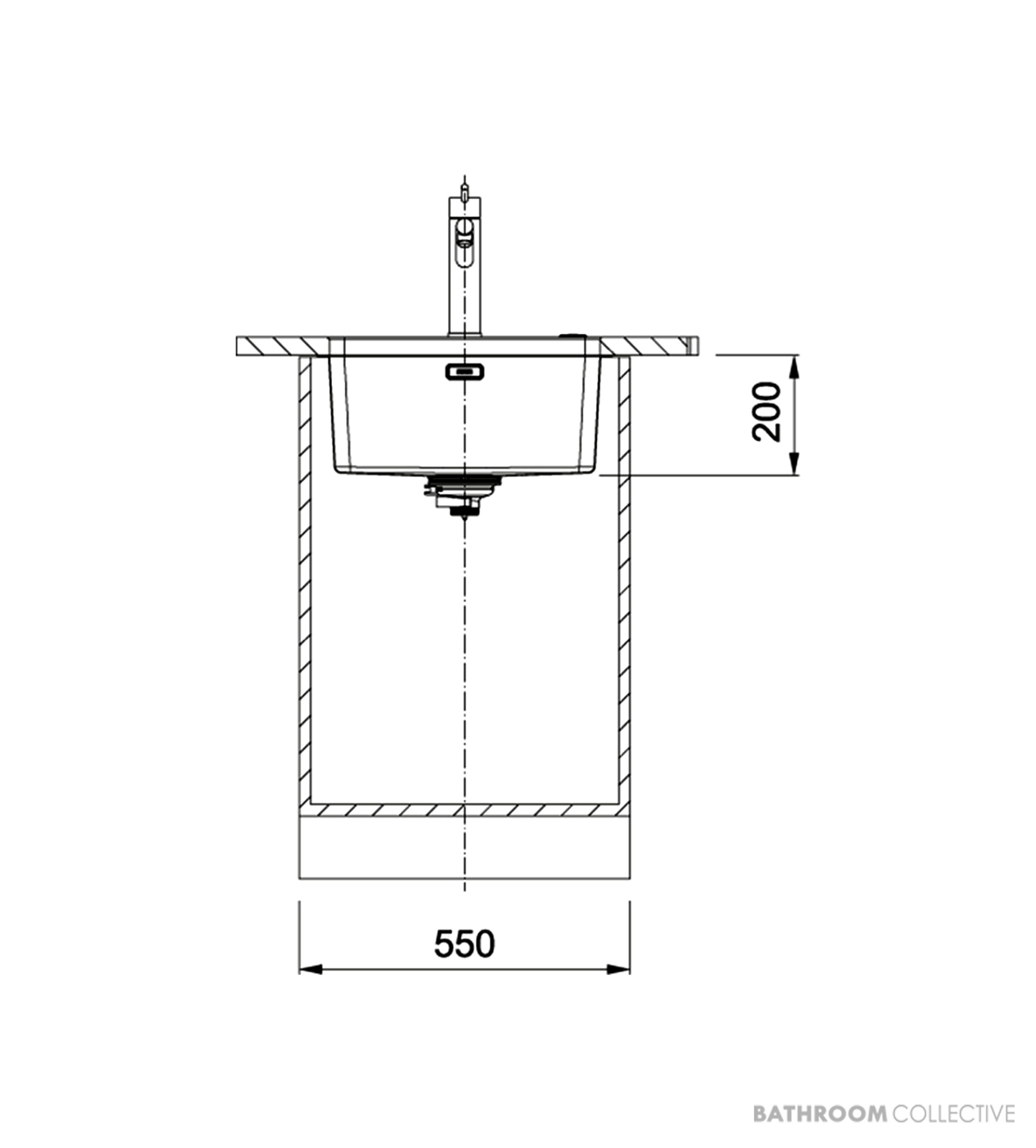 Franke Mythos Undermount Single Bowl Sink 490mm, Stainless MYX110-45B