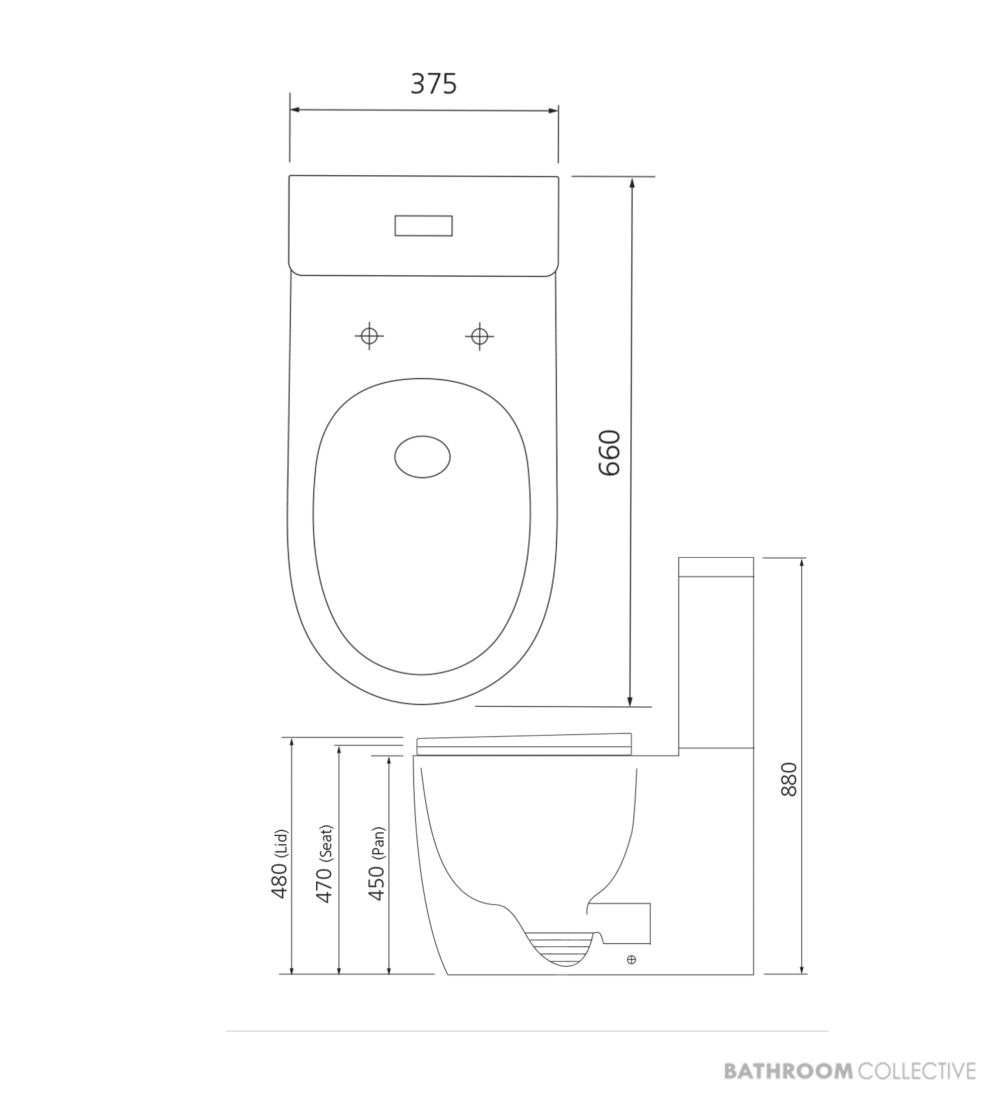 Oliveri Naples Comfort Height Back To Wall Toilet Suite