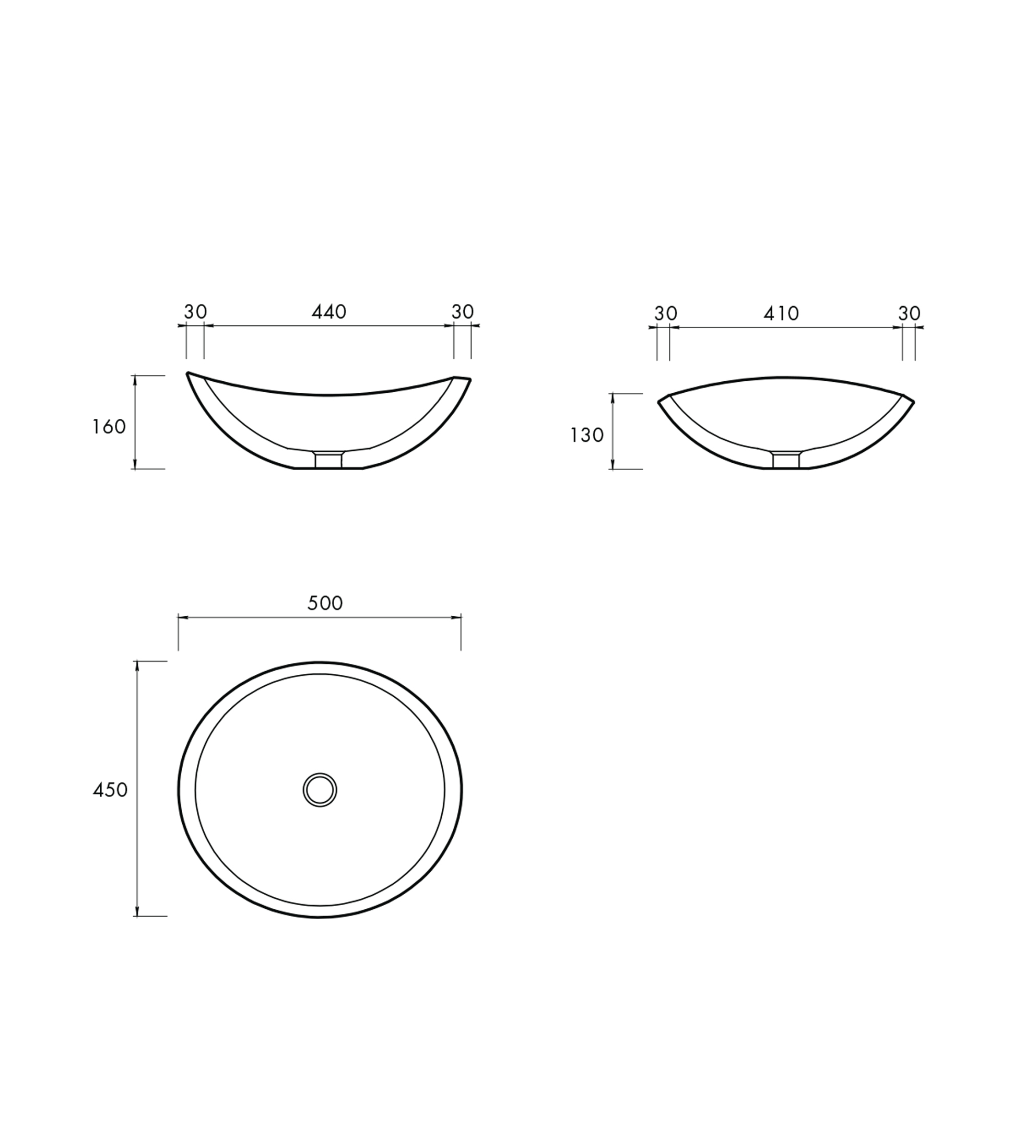 Apaiser Oman 500mm Stone Basin