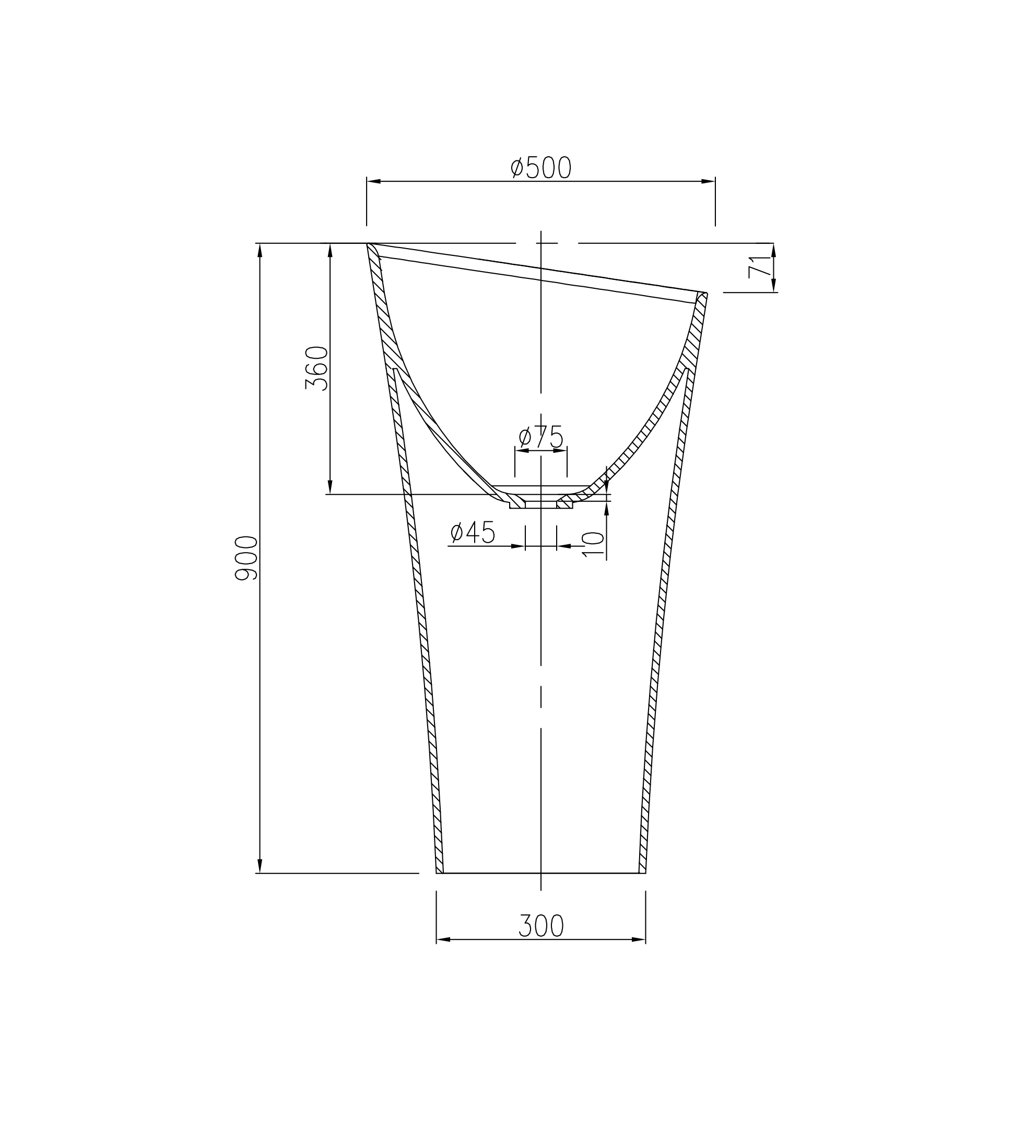 Pietra Bianca Speaker 500mm Stone Freestanding Basin