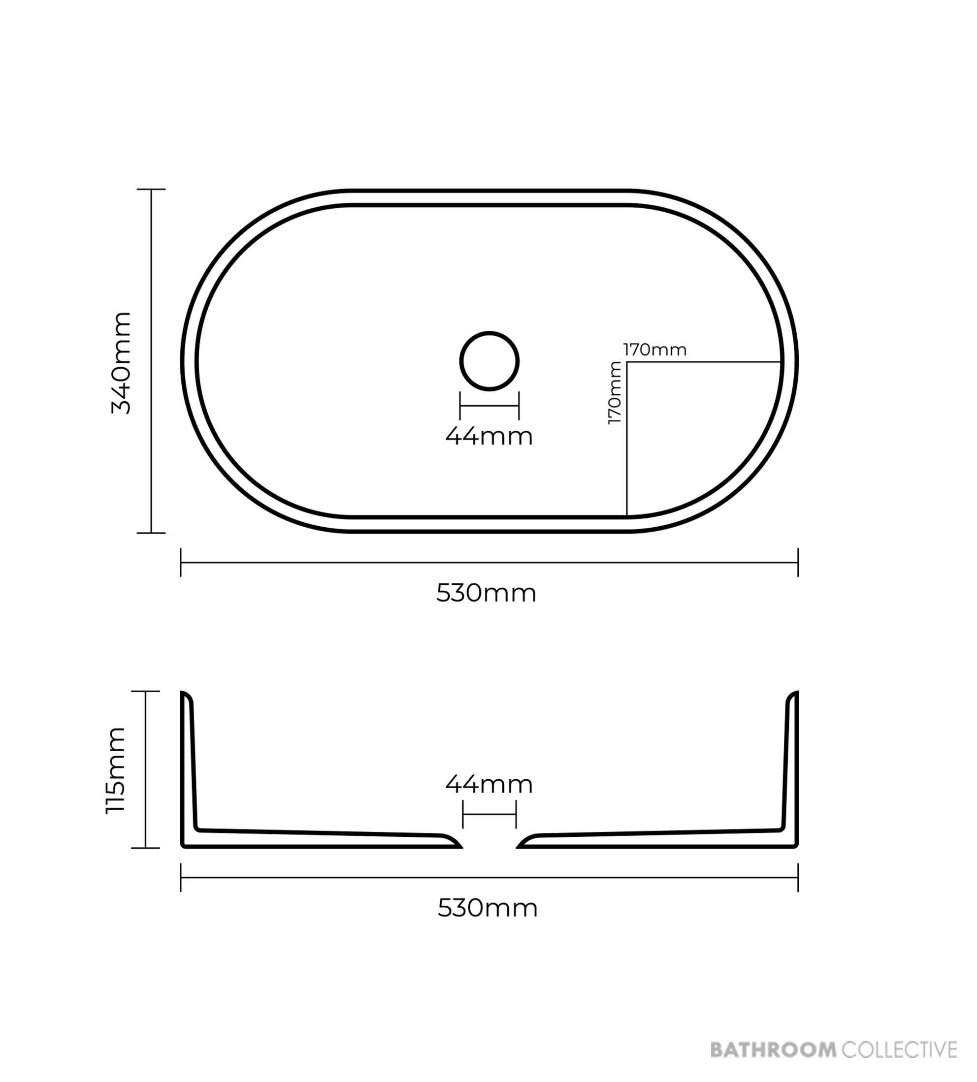Basin Lab Powder 530 x 340mm Pill Basin