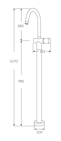 Sussex Circa Floormount Mixer Curved