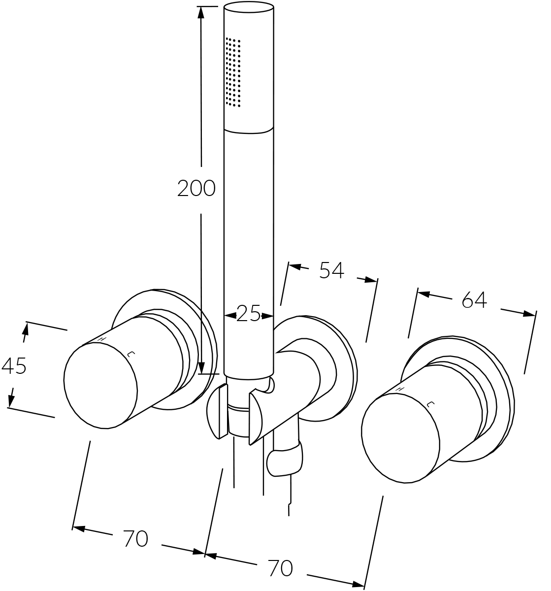 Sussex Circa Vertex Shower Mixer System
