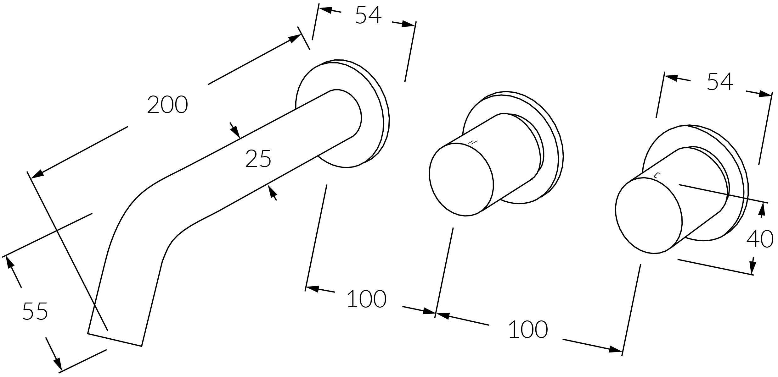 Sussex Circa Wall Basin Hostess System 200mm