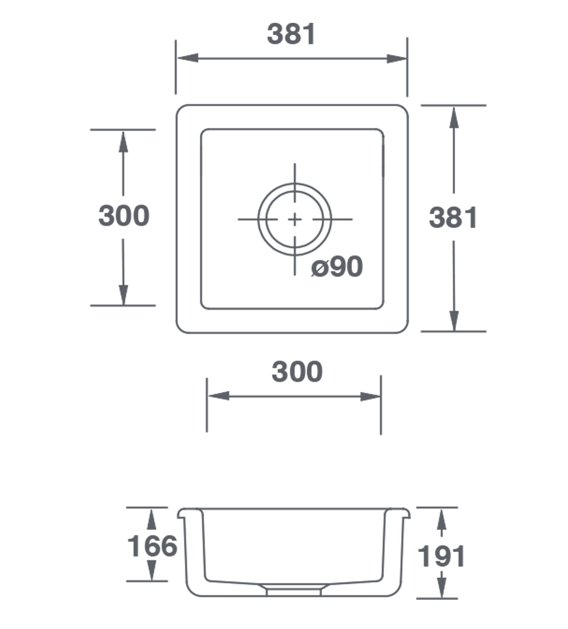 Shaws of Darwen Belthorn Inset or Undermount Sink, White