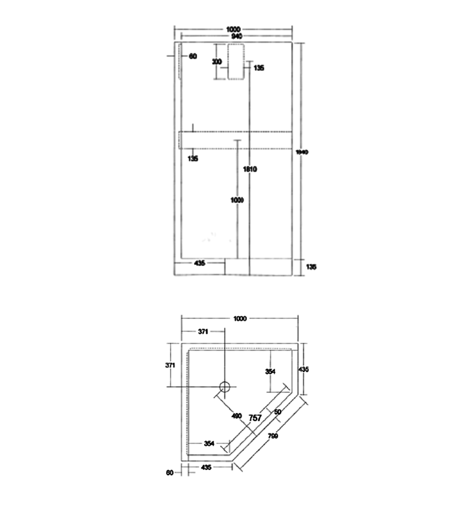 Doccia SE79 1000 x 1000mm Corner Shower Enclosure, Low Step, White