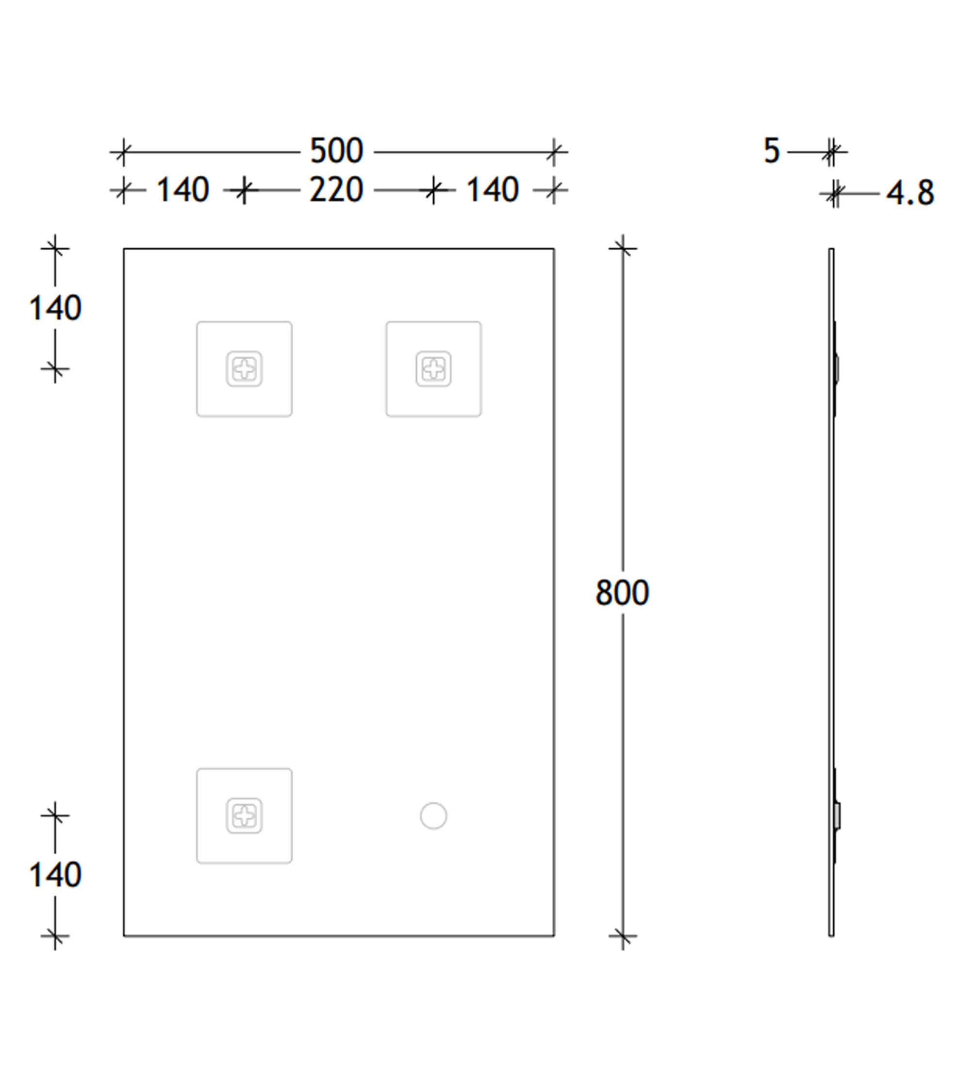 ADP Polished Edge 500 x 800mm Wall Mirror