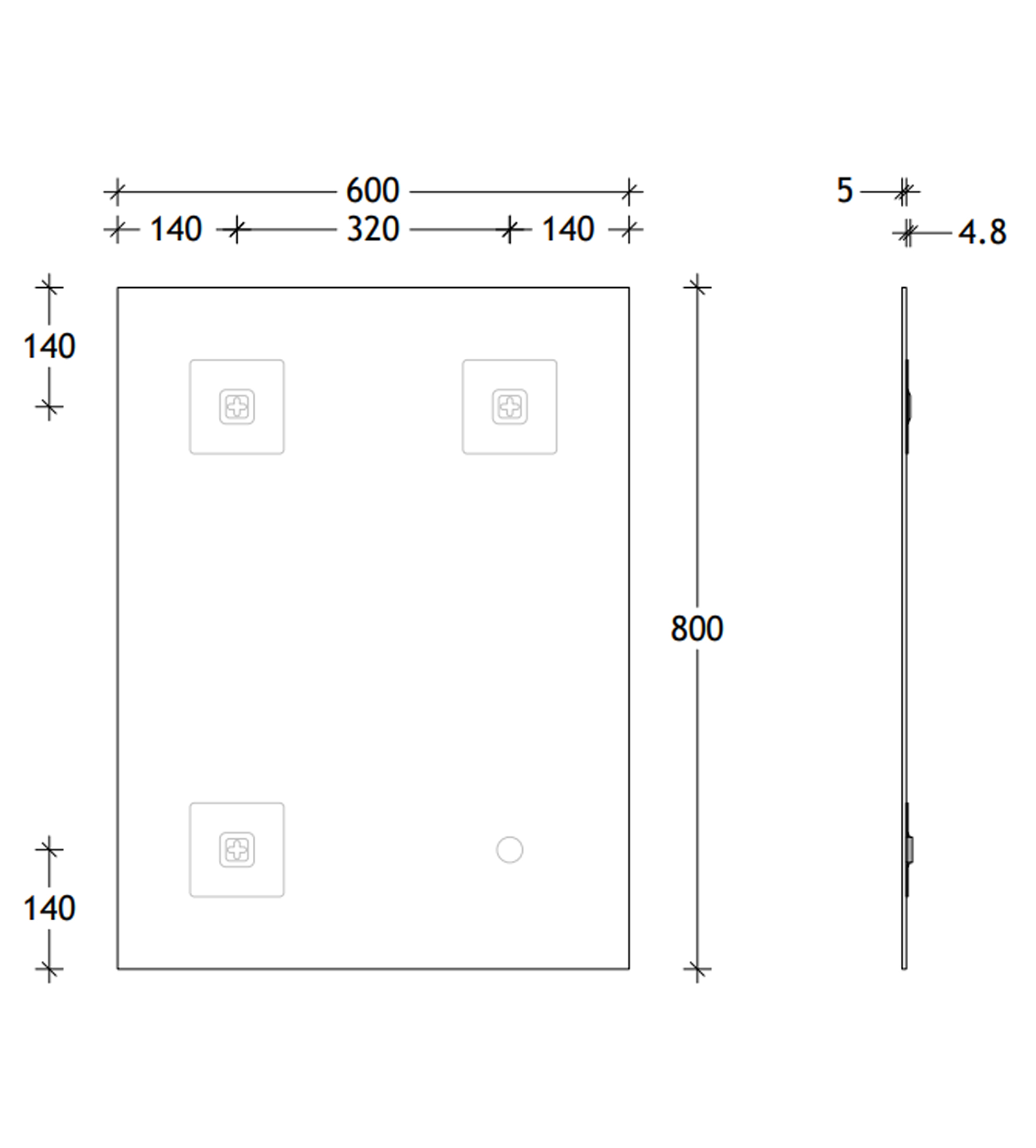 ADP Polished Edge 600 x 800mm Wall Mirror