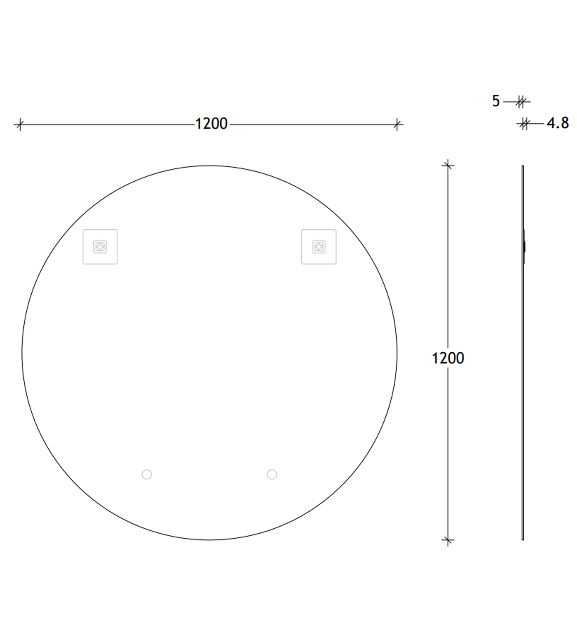 ADP Round Polished Edge 1200mm Wall Mirror