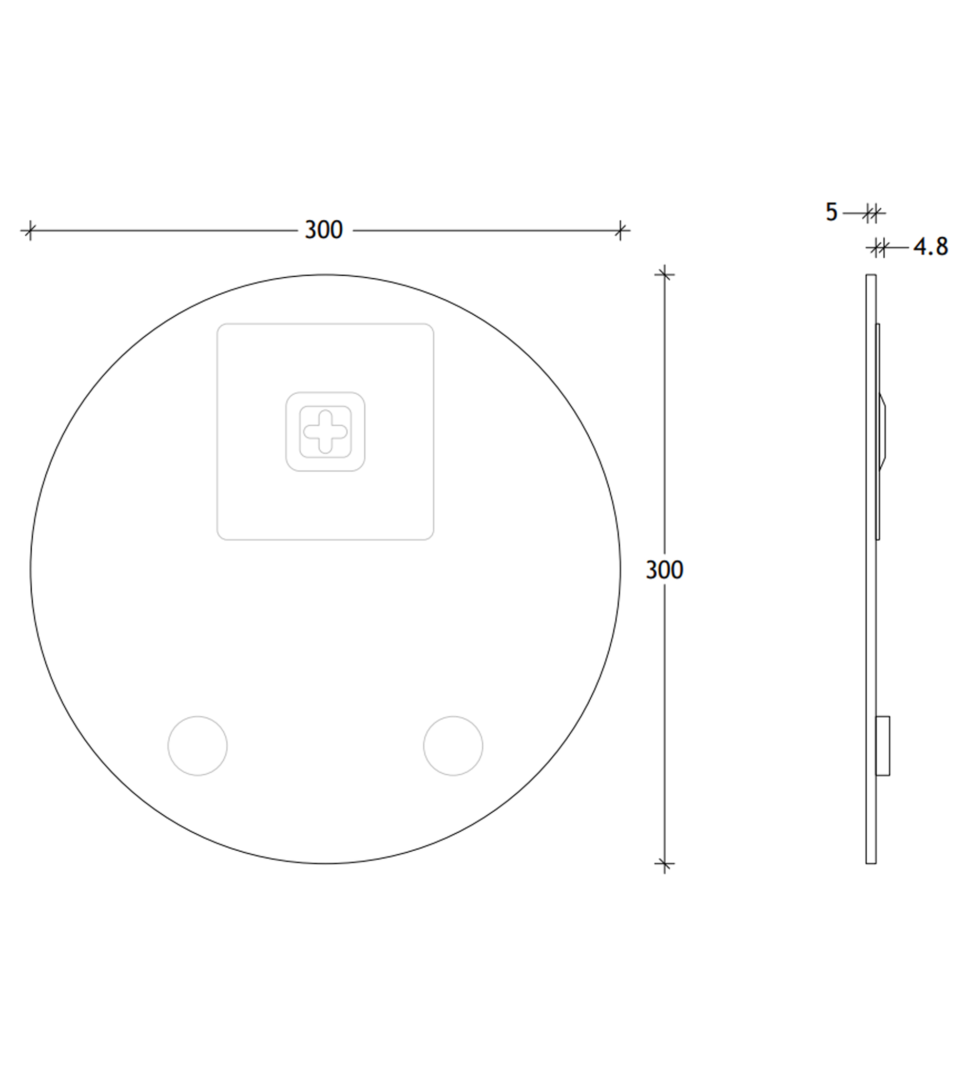 ADP Round Polished Edge 300mm Wall Mirror
