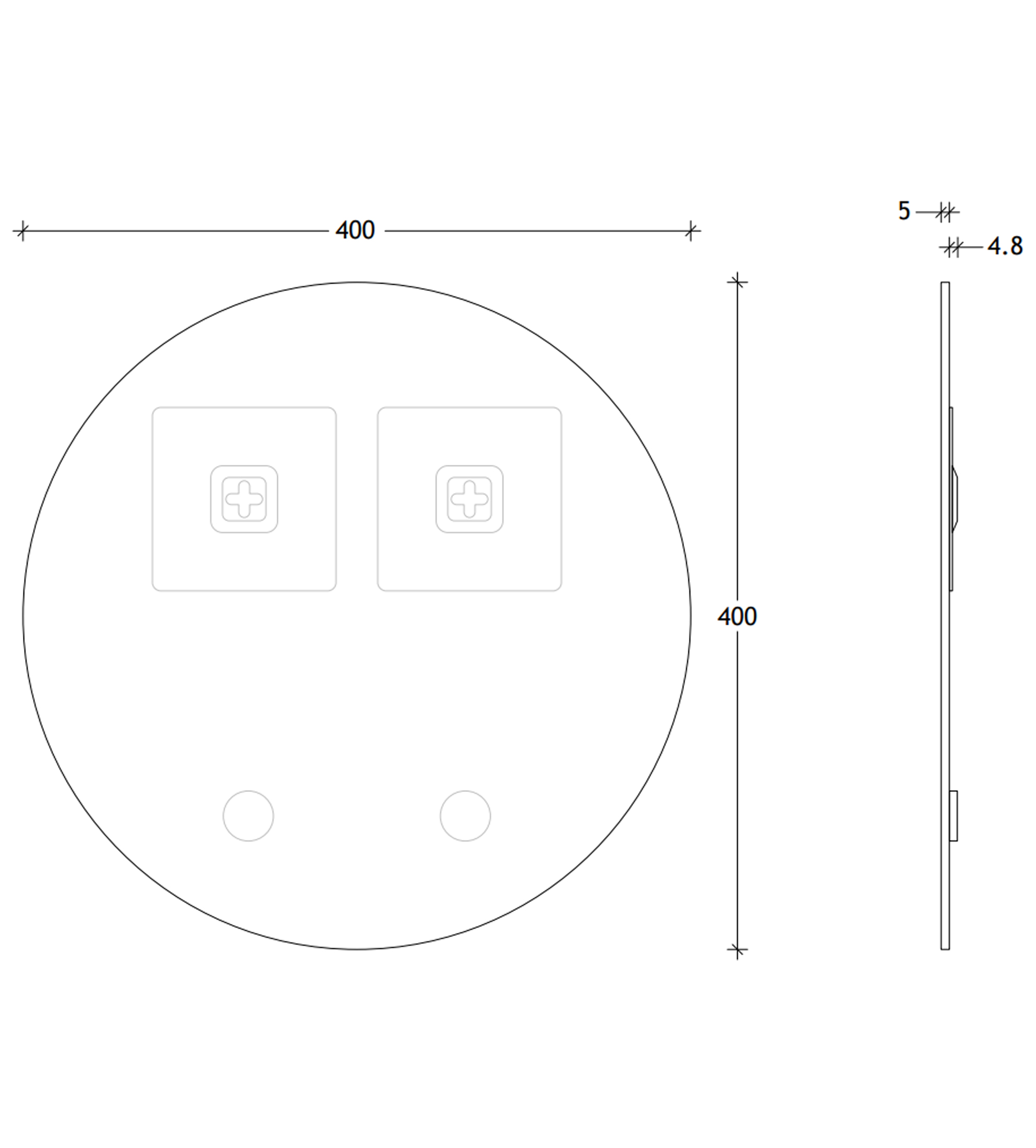 ADP Round Polished Edge 400mm Wall Mirror