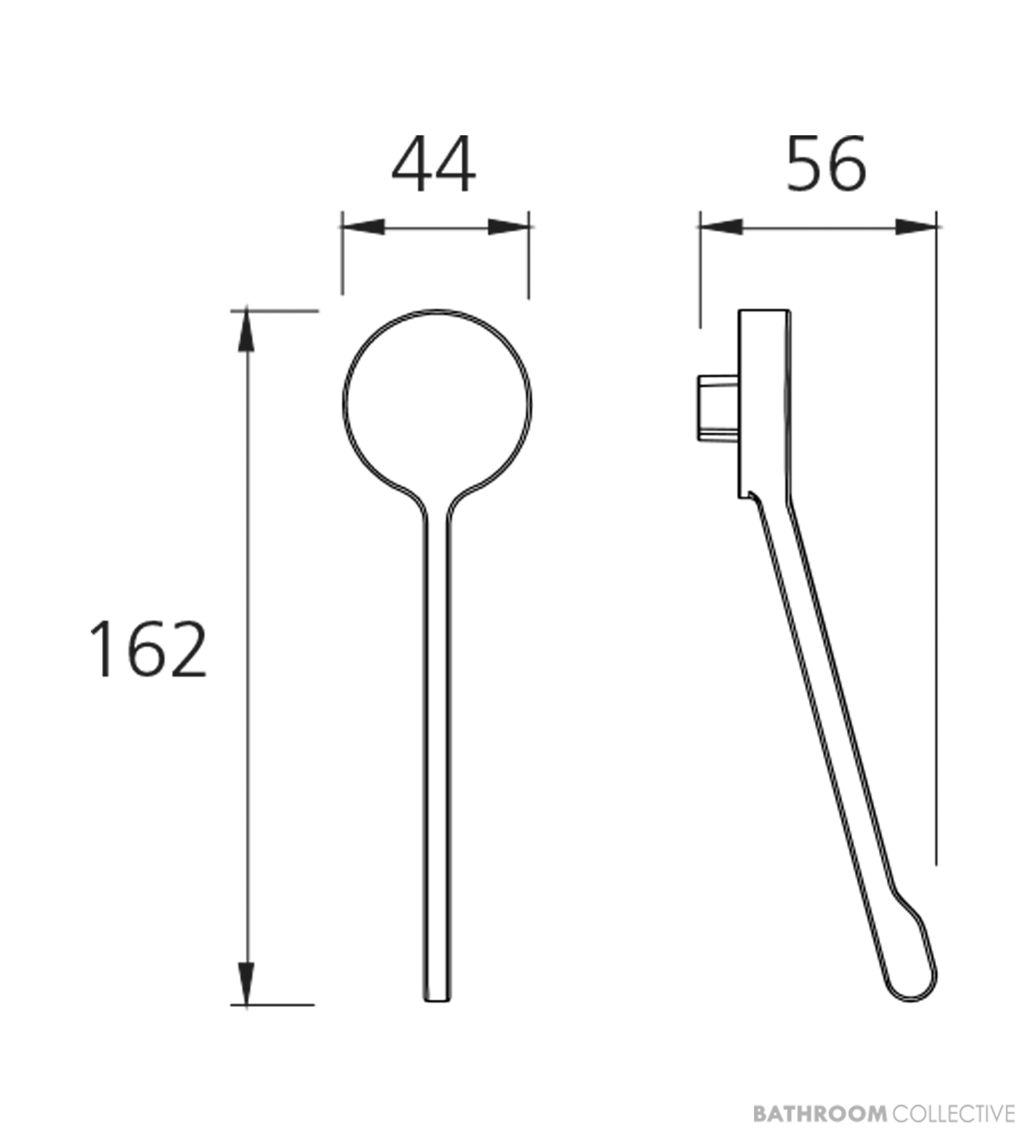 Oliveri Venice Care Handle Pin Lever for Wall Mixers, Brushed Nickel