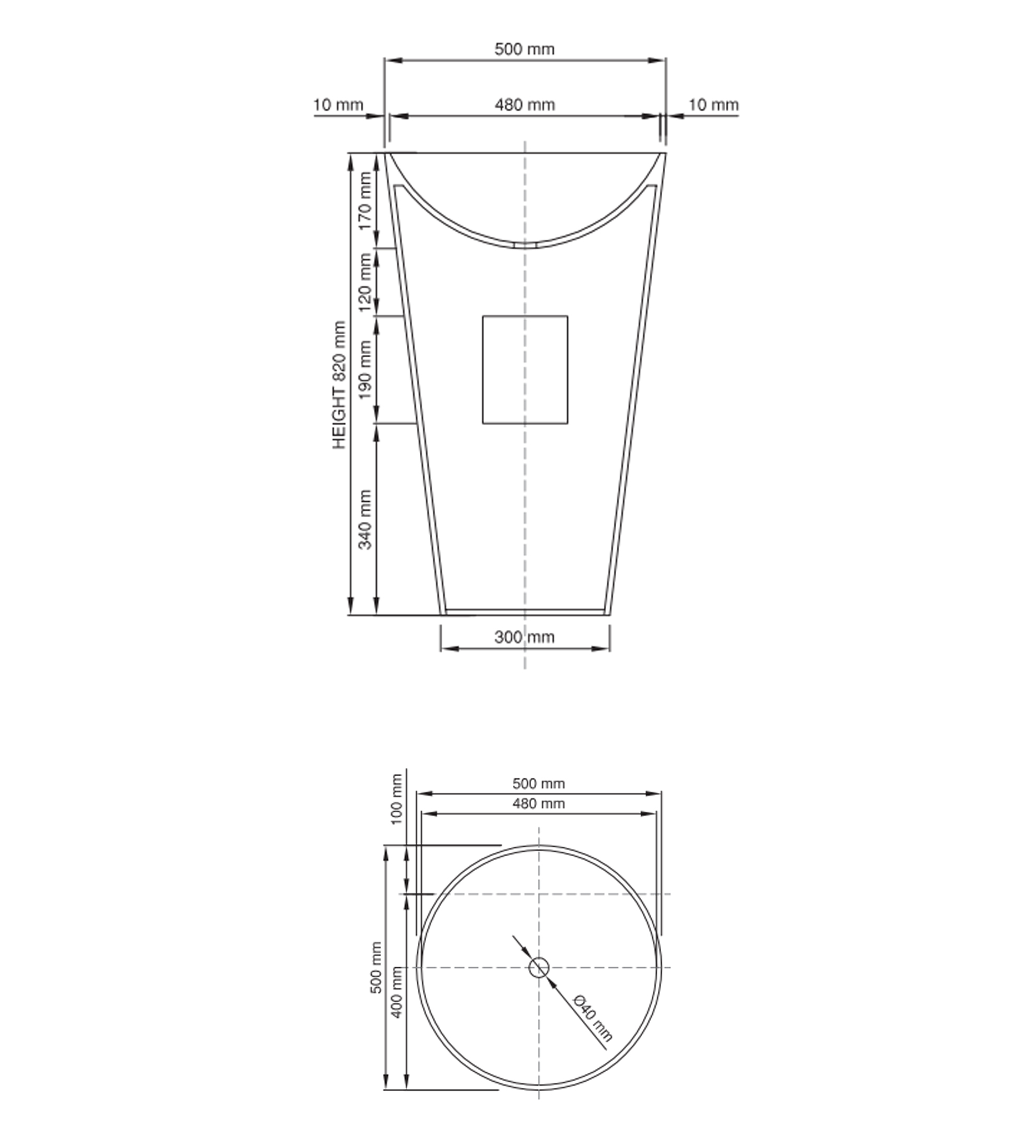 Dado Quartz Annelie 820mm Stone Freestanding Basin NTH, Satin White