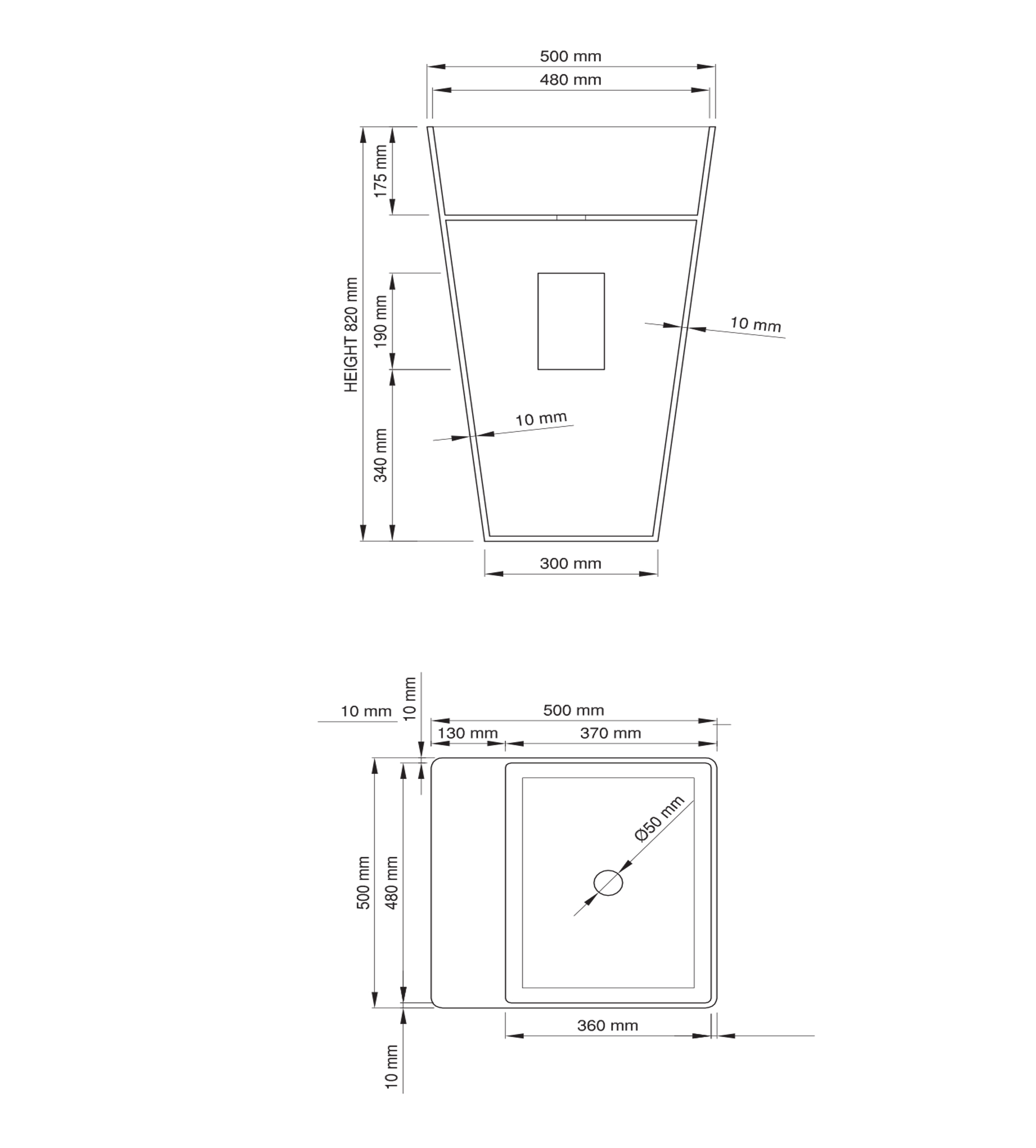 Dado Quartz Edith 820mm Stone Freestanding Basin NTH, Satin White