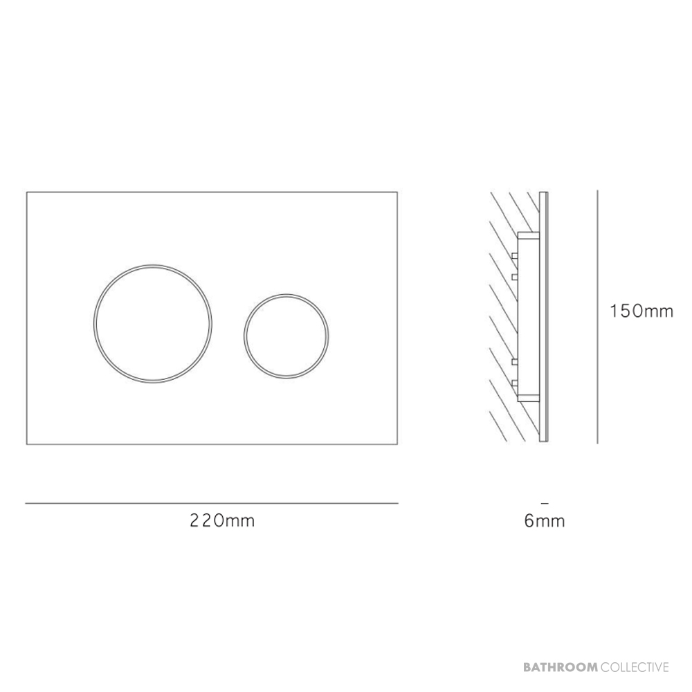 Bespoke Tece Loop Brass Push Plate