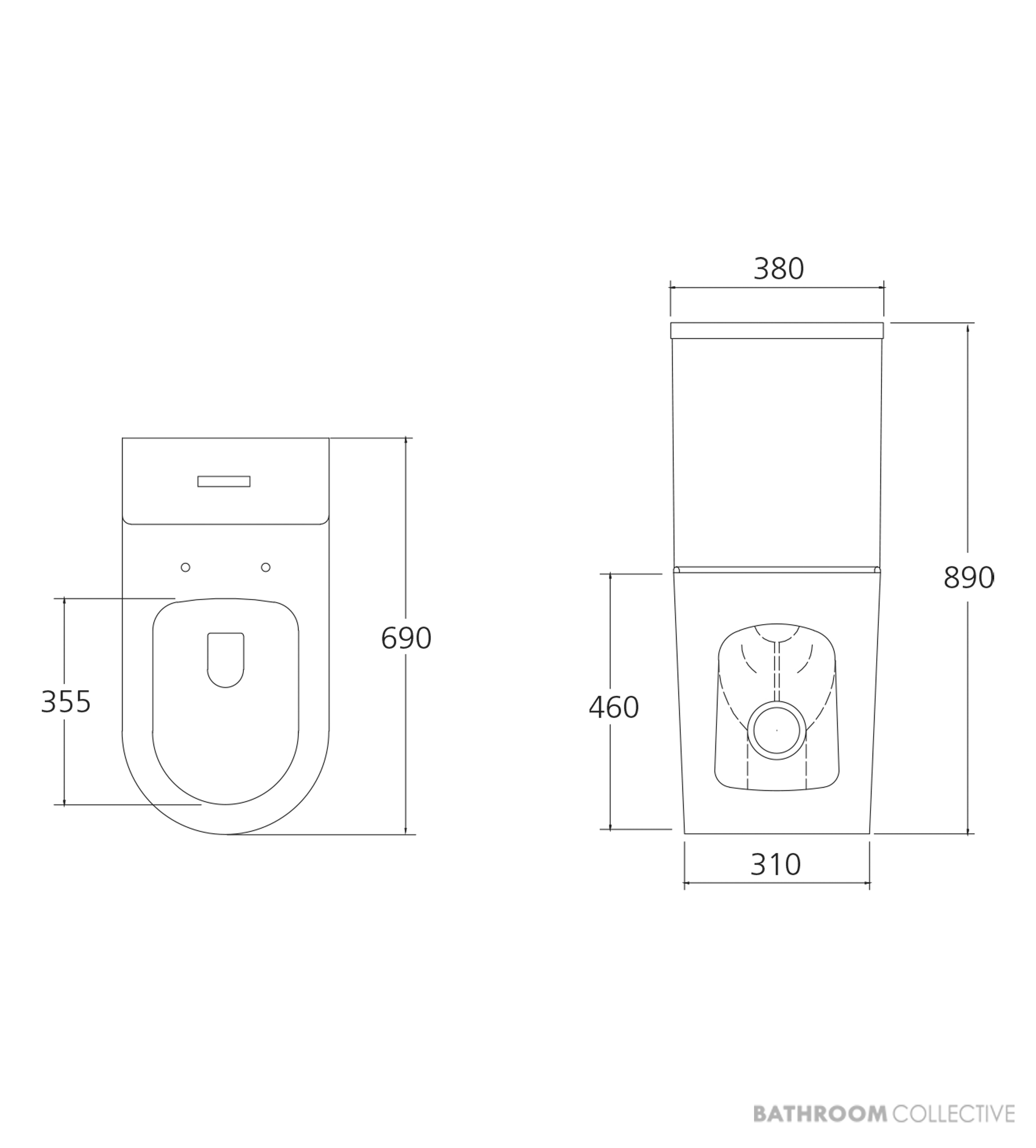 Oliveri Vienna Comfort Height Back To Wall Toilet Suite