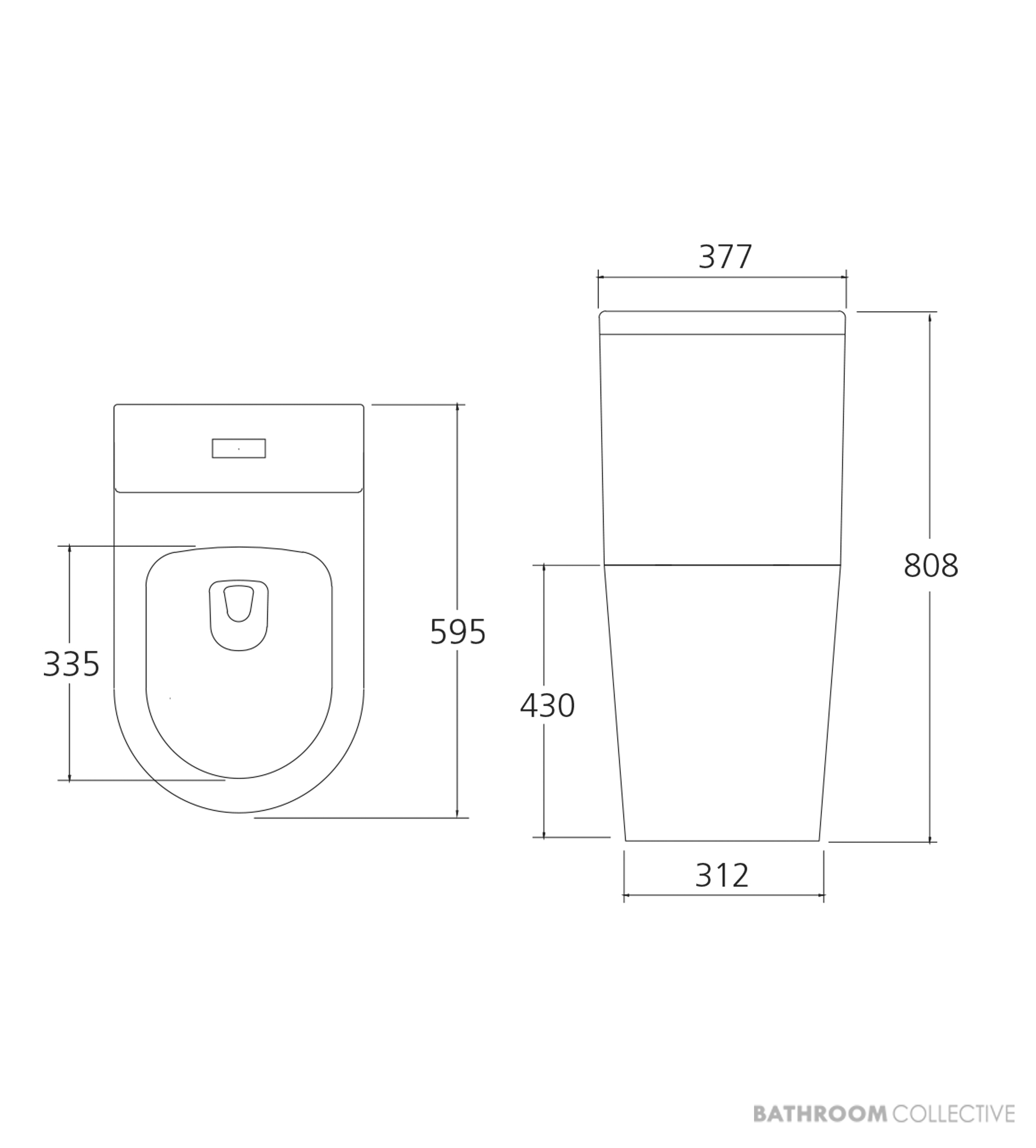 Oliveri Vienna Short Projection Comfort Height Back to Wall Toilet Suite